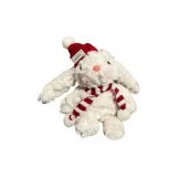 [Красно-белый Шарф] Белый Пустынный Кролик Подвеска