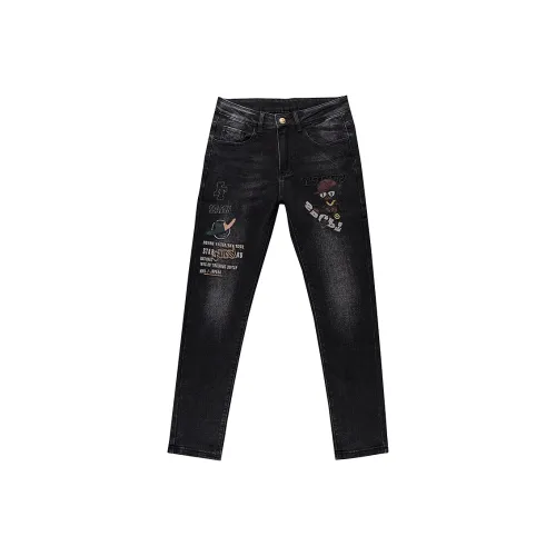 PRPK Черные Унисекс Джинсы
