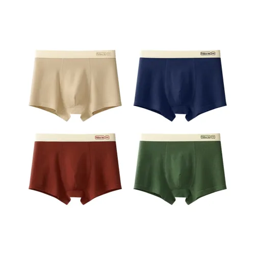 Top Melon Нижнее белье 4 упаковки [Лавандовый белый + Яшма + Темно-синий + Красный + Коричневый] Подростки