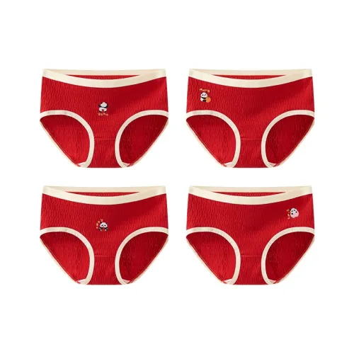 MIIOW 4 шт Красный+Красный+Красный+Красный Kids Трусы