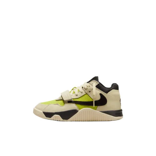 Jordan Jumpman Джек TR Детские баскетбольные кроссовки MID Топ Бежевый черный Желтый Для дошкольников