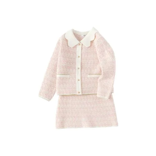 Детский комплект BALABALA с юбкой 3-7 лет розовый