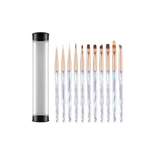 JIXUAN Градиентный с Colorful Вышитая версия Набор для маникюра с кистями и шнурами для ногтей