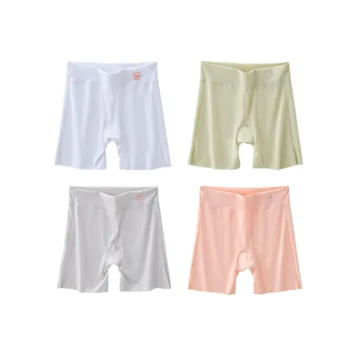 MIIOW Трусы 4 пачки 4 пачки Кремовый белый + Матча зеленый + Dusk серый + Energetic розовый Детский