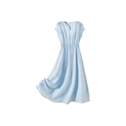 IHIMI Короткий рукав Платье Женское