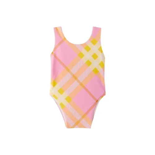 Burberry Облегающие купальники для малышей и детей младшего возраста розовые