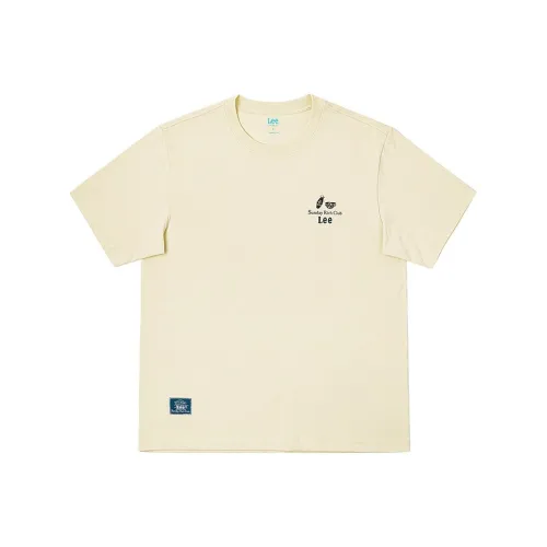 Lee совместный бренд модель Желтая Мужская T-рубашка