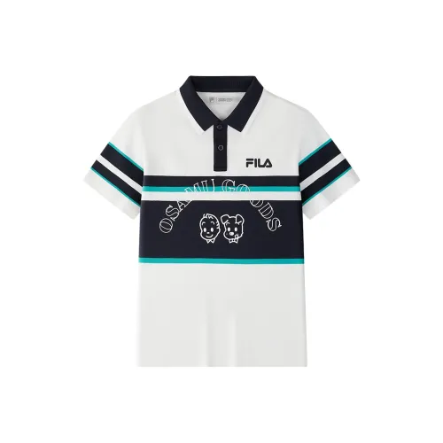 FILA KIDS x YUANTIANZHI LIANMINGKUAN Поло Стандартное Белое