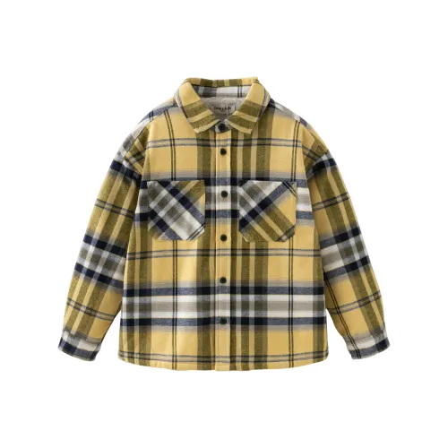 DAVE BELLA Рубашка Желтая Клетка Детская