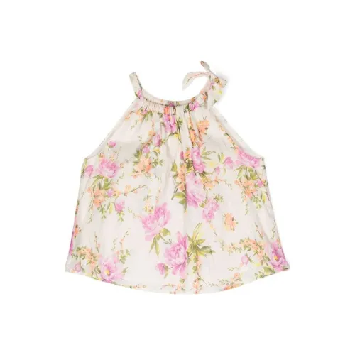 Zimmermann Топ на бретелях Женский Фиолетовый Оранжевый Цветочный Подростки