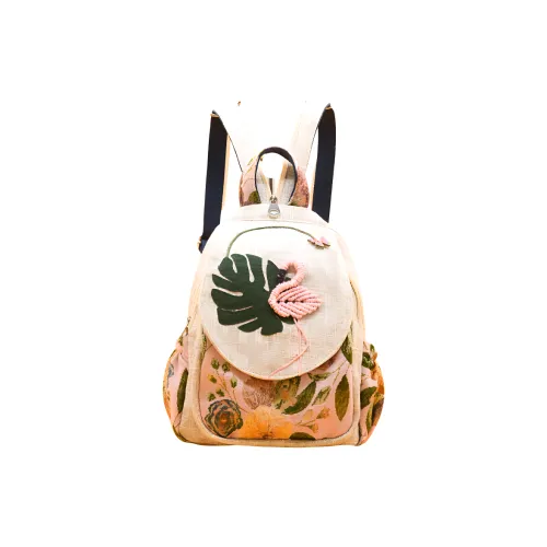 NANXIAOXIANG Hemp Backpack Women's Pink