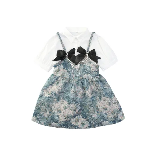 Детский комплект Wooden Rabbit для детей 3-7 лет юбка синего цвета