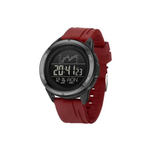 Rlychee Электронные Механические Часы Силиконовый Ремешок Унисекс Черный Циферблат