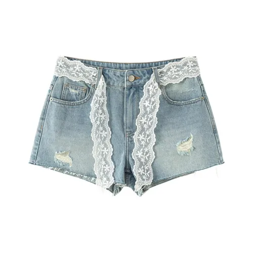 CHUU Светло-синий деним Женские джинсовые шорты