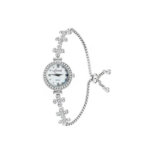 LANDU Beautiful World Collection Кварцевые Механические Часы Женские Часы Белый Циферблат