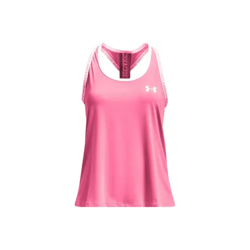 Under Armour UA Knockout Топ без рукавов Розовый Белый Детский