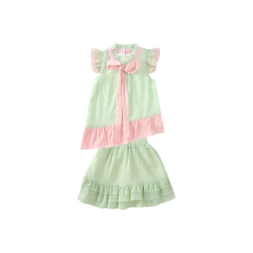 Подростки Mu Anmu Комплект с юбкой 2 предмета Набор Травяной зеленый