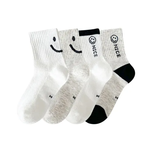 Yoko Show Носки 4 пачки Буква и Улыбающееся лицо Детские