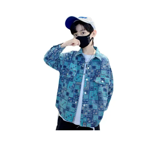 HEINBBE Топ Осенний Весенний Детский Синий