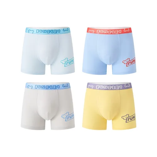 Top Melon Нижнее белье 4 шт 4 шт [Светло-синий + Светло-желтый + Синий + Светло-серый] Для детей 3-7 лет