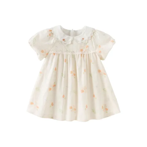 DAVE BELLA Платье Бежевый Основа с Принт для Детей Возраст 3-7 Лет