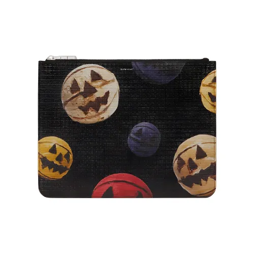 GIVENCHY Josh Smith Collaboration Collection Коровья кожа Клатч Большой Мужской Черный