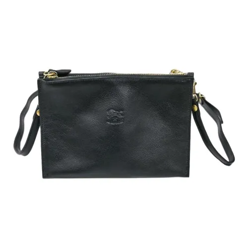 Il Bisonte Сумка через плечо из коровьей кожи женская черная