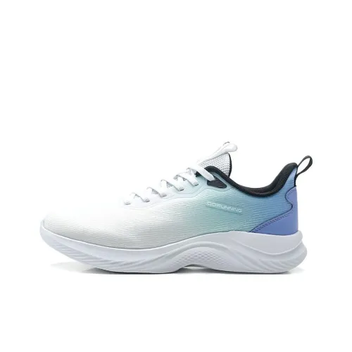 QIAODAN Slip-resistant Abrasion-resistant Low Top Casual Running Shoes Men's Jordan White Aster