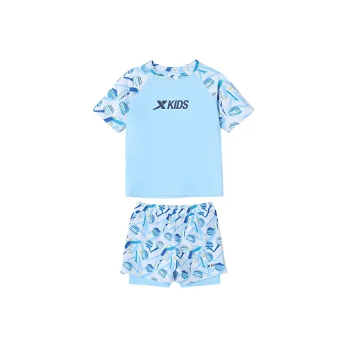 XTEP Детский купальник Ледяной синий для детей 3-7 лет