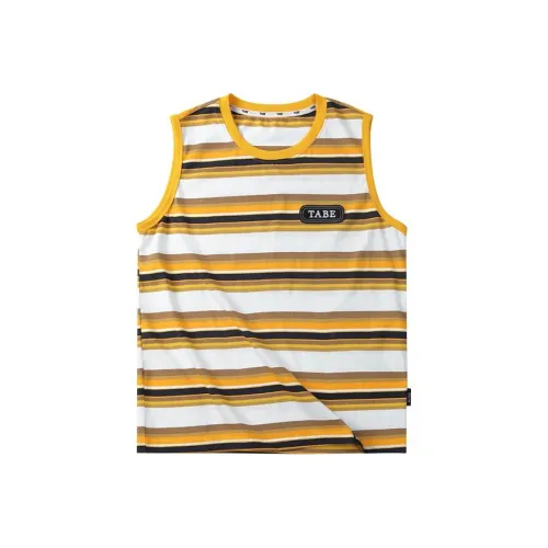 TABE Майка Широкая Полосатая Жилет Желтая Подростки