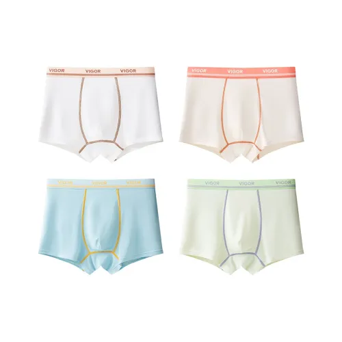 Top Melon Трусы 4 пачки 4 пачки [Белый + Абрикос + Синий + Светло-зеленый] Подростки
