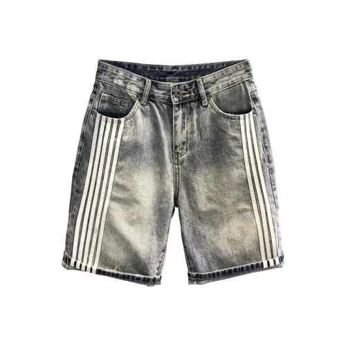 YGQPZHZ Blue Men's Denim Shorts YGQPZHZ Синий Мужские Джинсовые Шорты