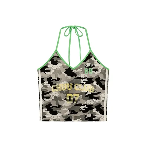CHUU Зеленый камуфляж Женские майки