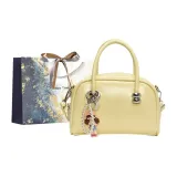 Желтая сумка для покупок с украшением