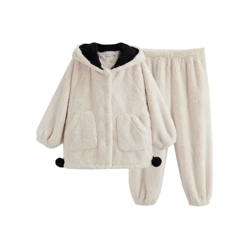 Same Language Домашняя одежда Хлопок Облачный белый Дети Возраст 3-7 лет