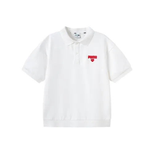 PUMA Поло Натуральный Белый Детский