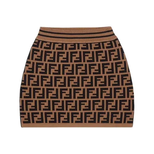 FENDI Полный принт Умеренный Юбка Лето Детский Умбра