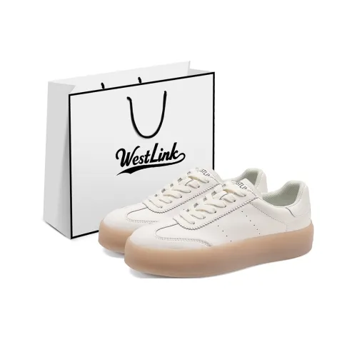 WESTLINK Легкие Дышащие Увеличивающие Высоту Низкие Кроссовки для Скейтбординга Женские Бежевые