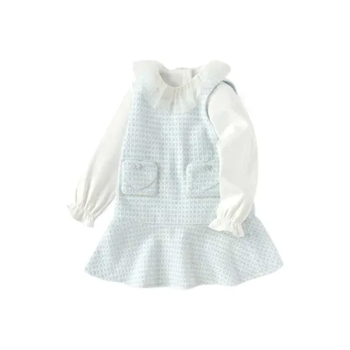 Детский комплект BALABALA 3-7 лет юбка белый и синий