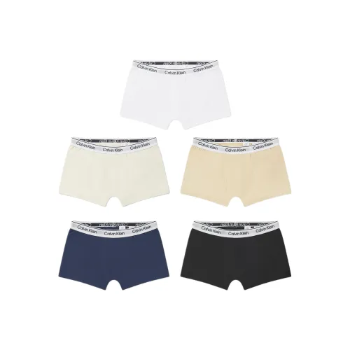 Calvin Klein 5 пар белых + бежевый + светло-бежевый + черный + синий Kids трусы