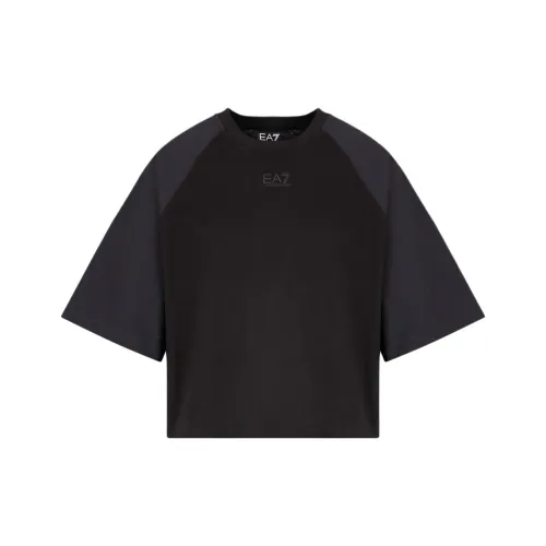 EMPORIO ARMANI EA7 Черные Женские Футболки