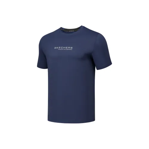 Skechers T-Shirt Мужской Marine College Blue 02MZ