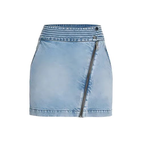 Karl Lagerfeld Джинсовые короткие юбки Женские Светло-синие