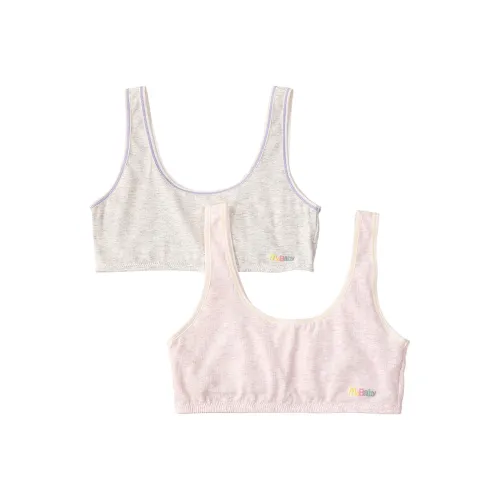 Red bean Набор OF 2 Свет GREY + Светло-розовый Школьный возраст Бандо / Бюстгальтеры / Спортивные бюстгальтеры