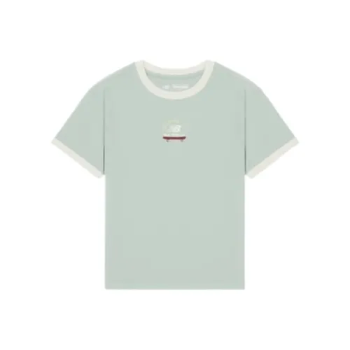 New Balance совместная футболка T Зеленая для детей 3-7 лет