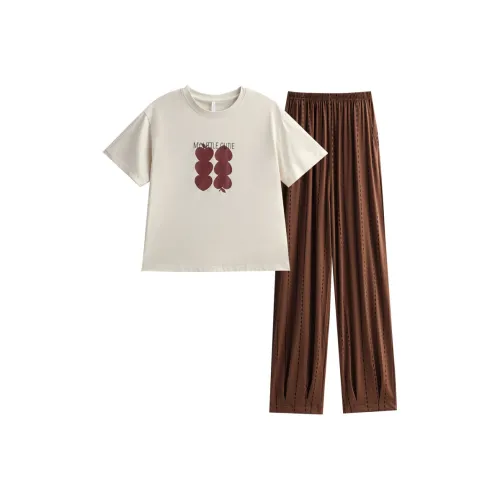 Same Language Домашняя одежда 2 шт Белый абрикос Дети Возраст 3-7 лет