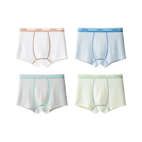 Top Melon Нижнее белье 4 пачки Белый + Светло-синий + Светло-серый + Светло-зеленый Подростки
