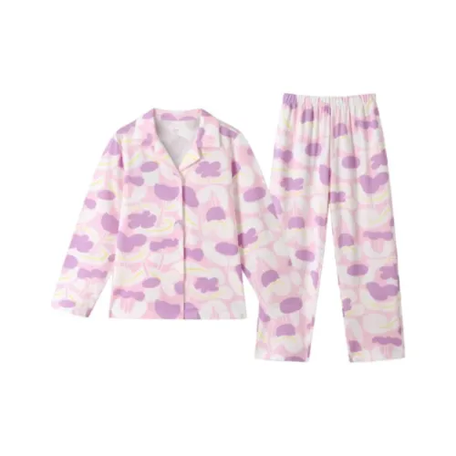 Annil Комплект нижнего белья фиолетовый цвет цветочный дизайн для подростков