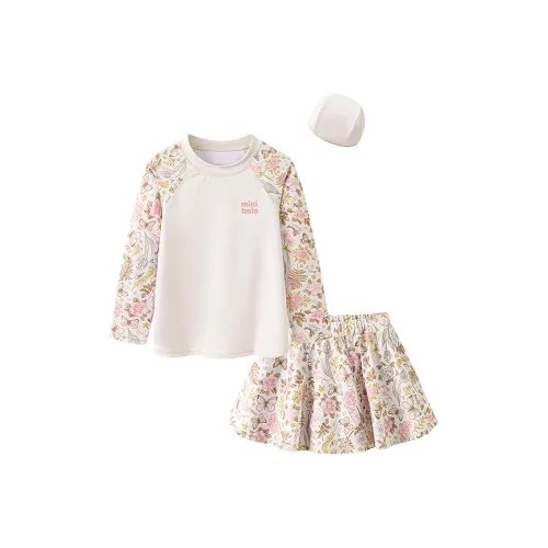 Mini Bala Детский купальник красно-белого тона 00361 для детей 3-7 лет