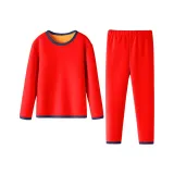 Термическое нижнее белье, красный, одежда, наборы [зимний, с флисовой подкладкой]